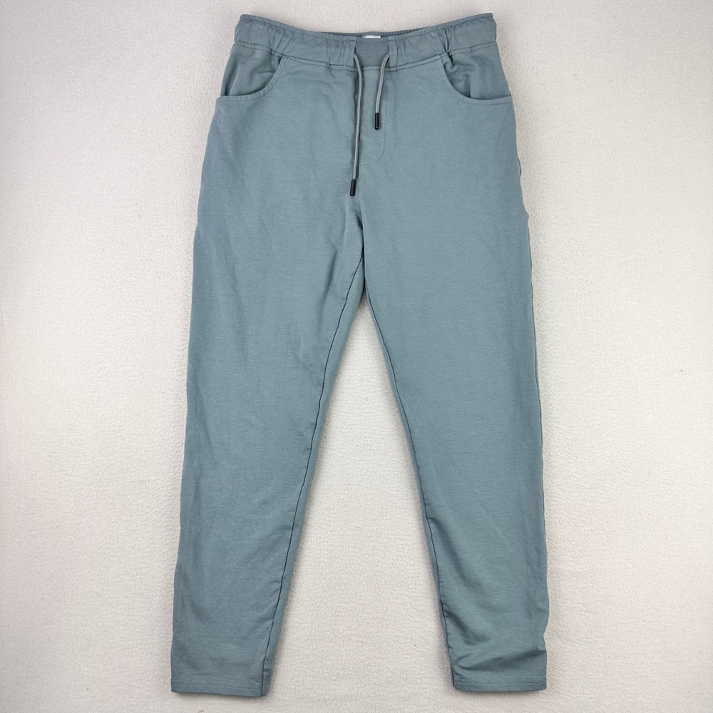 WYR No-Sweat Slim Joggers Mens Medium Blue Comfort Tapered-Fit Lounge Cozy Comfy